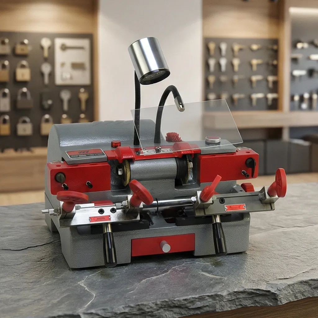 Jingzhun Three Zero Zero-Dgs Horizontal Key Cutting Machine 110V/220V Key Duplicator for Locksmith (RED)