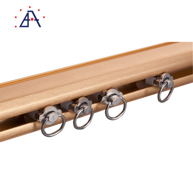 European Style Aluminium Double Curtain Rod with Accessories in Stock