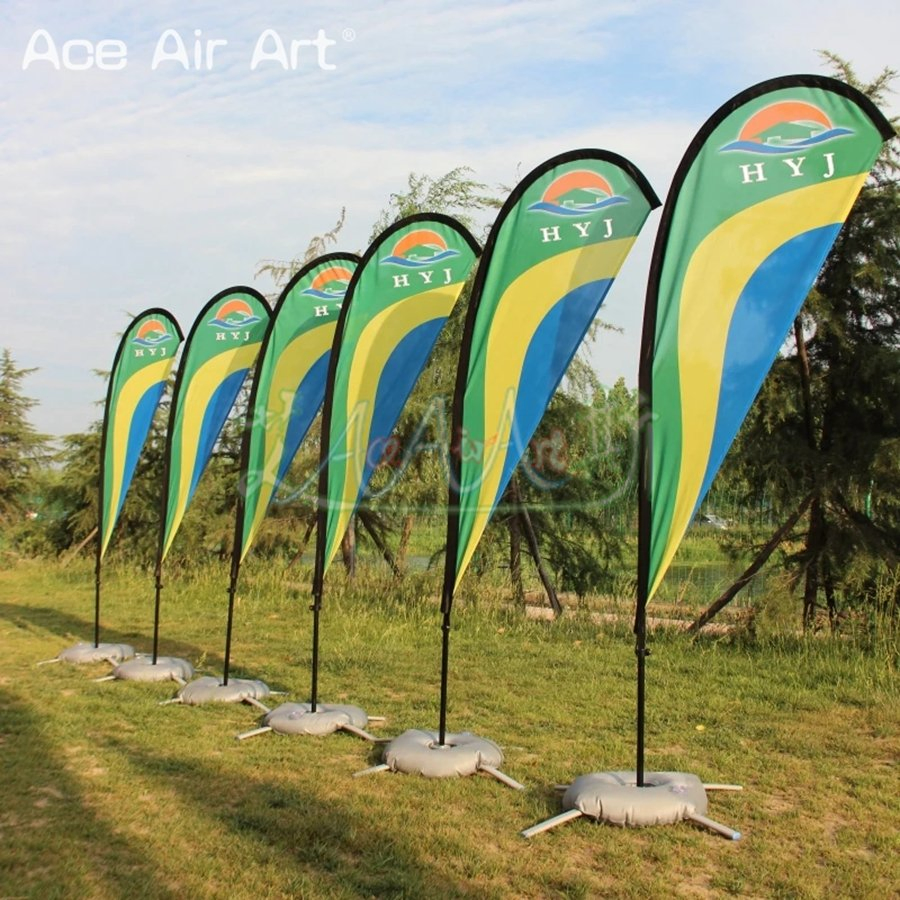 Teardrop Beach Flag and Flagpole with Base Graphic Custom Printed Banner Outdoor Advertising Promotion Event Camping Decoration