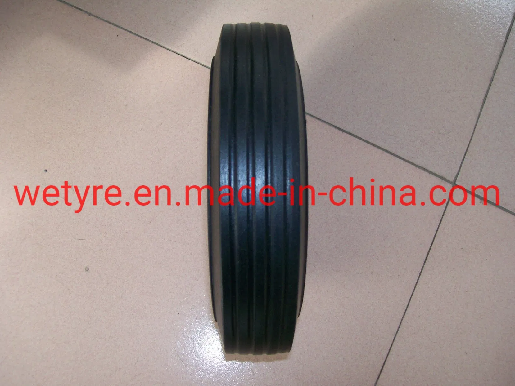 Plastic Rim Rubber Powder Inflatless High Load Capacity Soild Rubber Wheel (200X50mm)