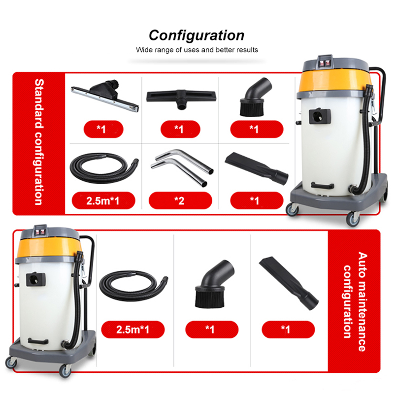 Steel Tank Powerful Suction Wet Dry Vacuum Cleaner for Car Washing