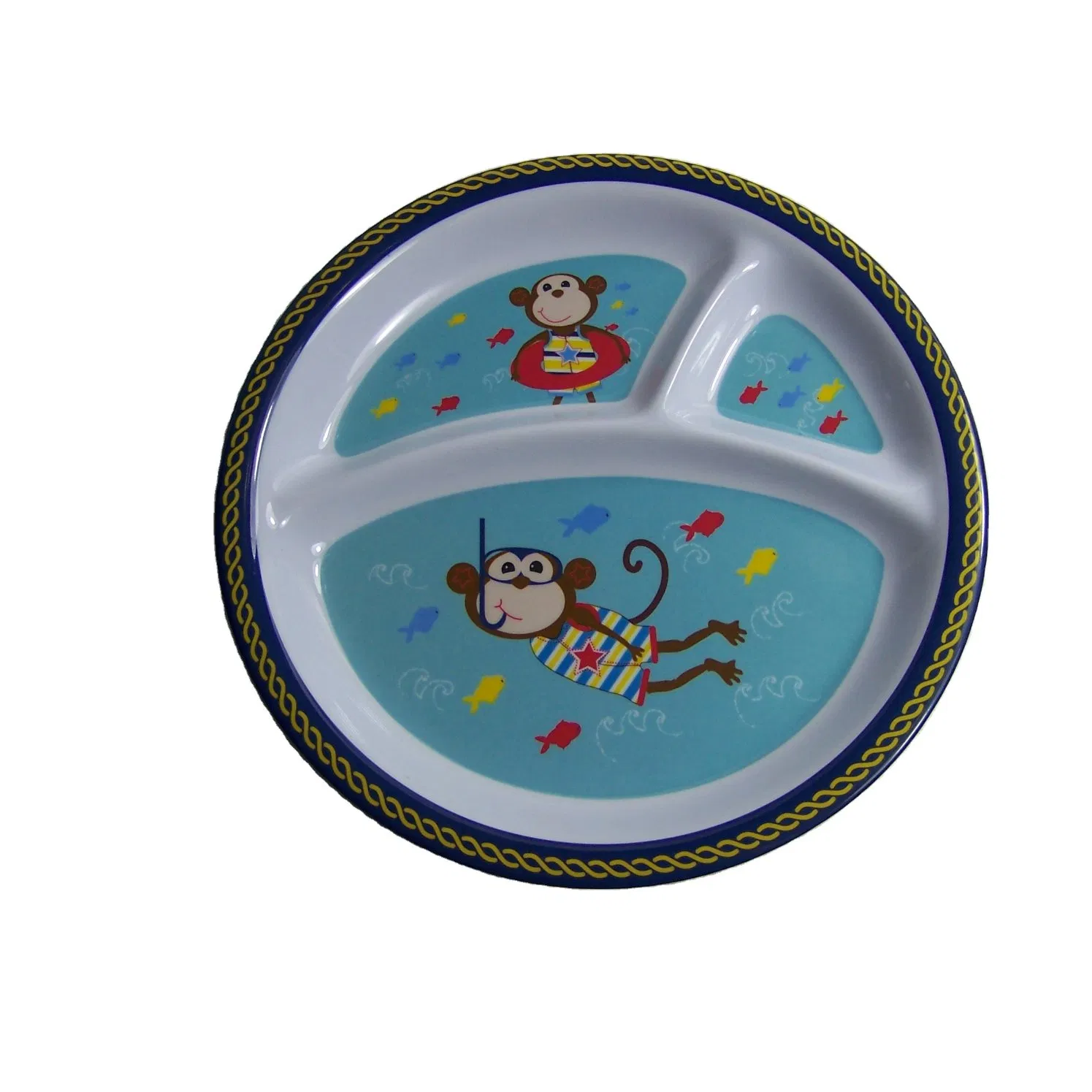 Kids Diet Plate 3 Divided Plate Melamine Plate for Kids