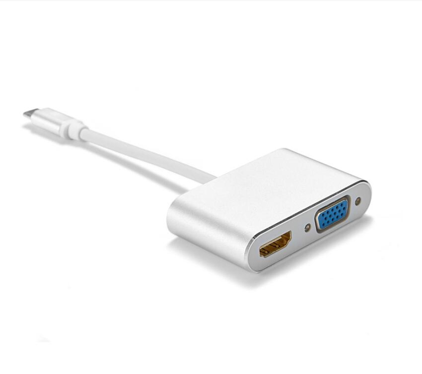 Multi-Functional USB C to HDMI and VGA Adapter Hub
