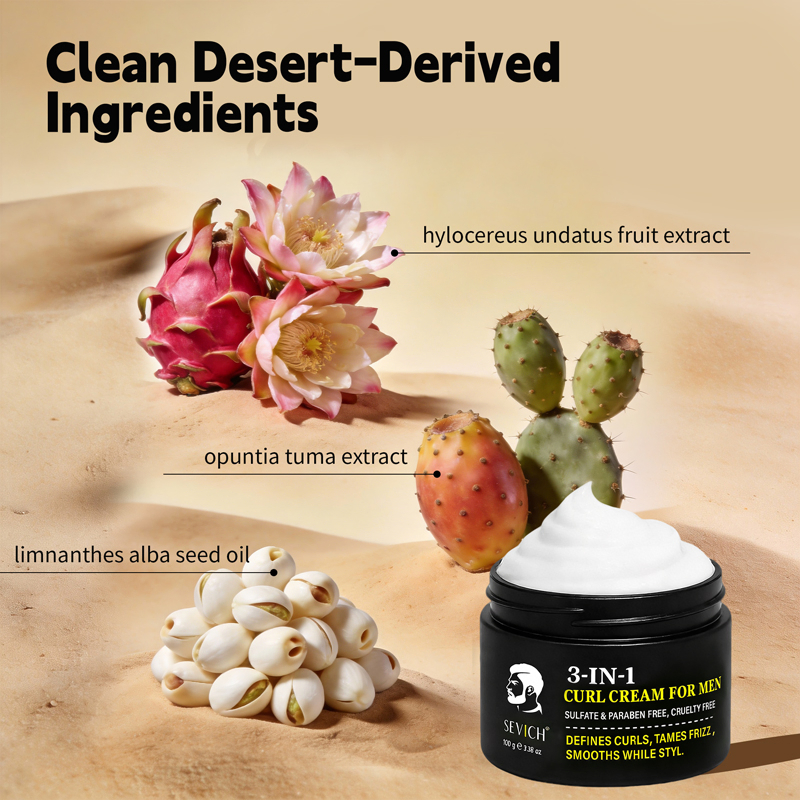 Sevich Hair Styling Curl Defining Cream Men Custom Logo Natural Fruit Extract Curl Cream for Frizzy Moisture Hair Care