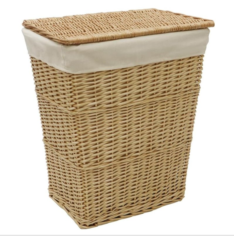 Rectangular Tapered Hamper Wicker Storage Basket Willow Box