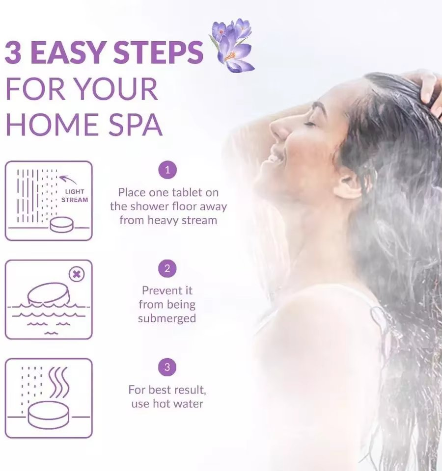 Lavender and Chamomile Essential Oil Relaxation SPA Shower Steamers