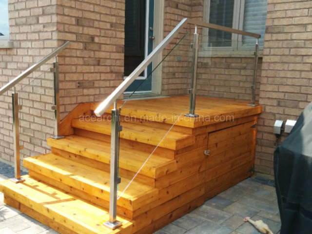 Simple Design Stainless Steel Tempered Glass Porch Balustrade with Ce