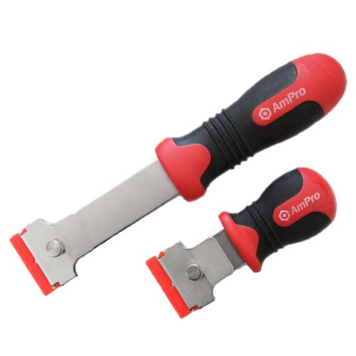 Cleaning Scraper Plastic Razor Scraper with Plastic Blades and Metal Blade Set