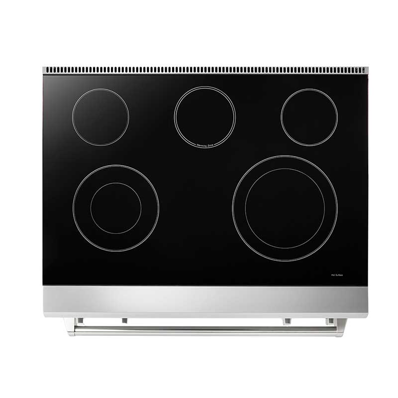 Freestanding 36 Inch 5 Elements Electric Stove with Tilt Panel Tre3601