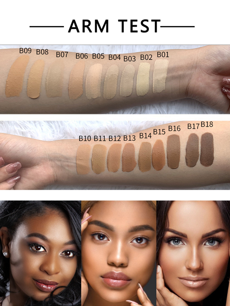 Custom Long Wear Makeup Concealer Skin Color Corrector Moisturizing Silky Liquid Concealer