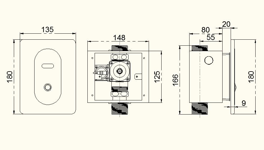 Touchless Wc Flusher Manual Press Automatic Sensor Toilet Flush Valve