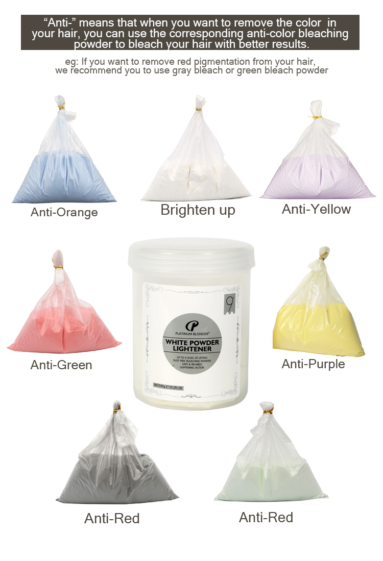 Customize Private Logo Bleaching Powder Hair Color Lightener Powder for Hair Blonde