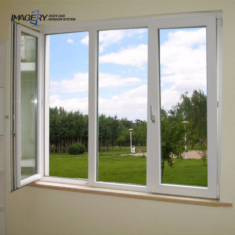 UPVC/PVC Casement Double Glazing White PVC Vinyl Window Windows with Low Price