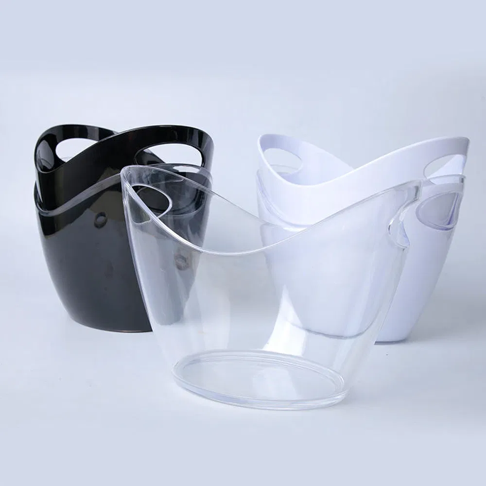 Wholesale Custom Beverage Tubs Cooler Clear Ice Bucket for Wine Champagne or Beer Bottles