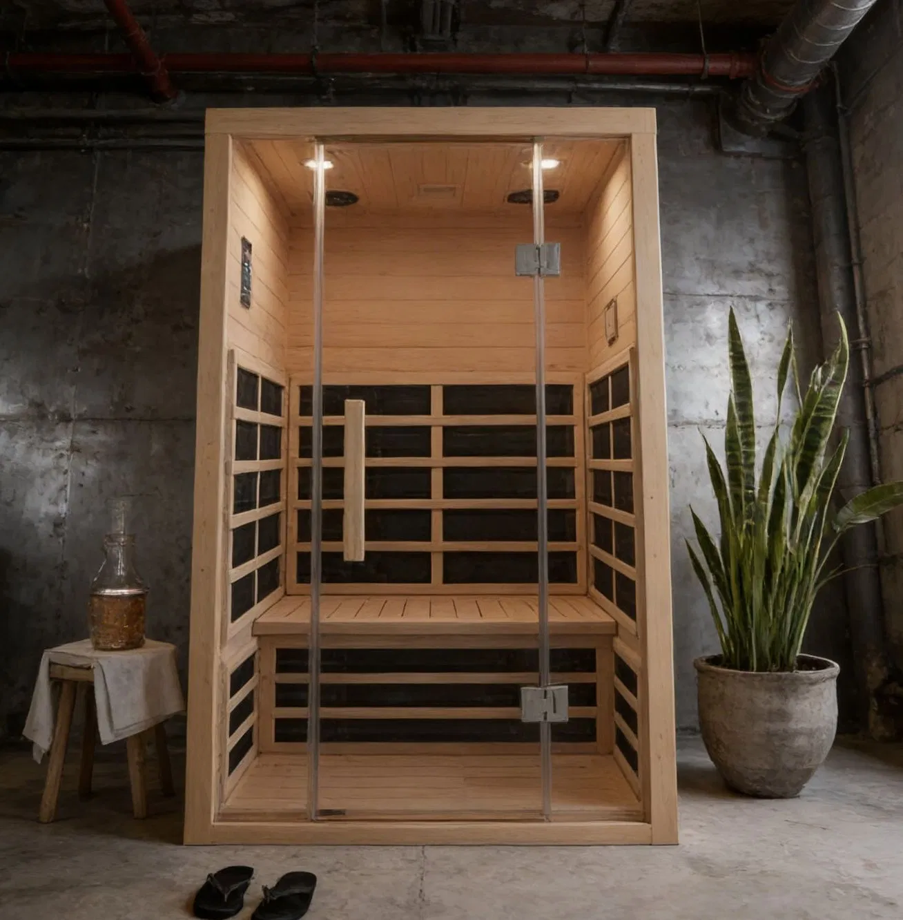 Сухая сауна из ели на 4 человека