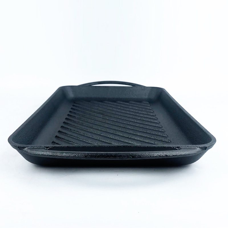 Non-Stick Rectangular Double Sided Grill Pan Square Grill Pan Griddle Cast Iron BBQ Grill Pan