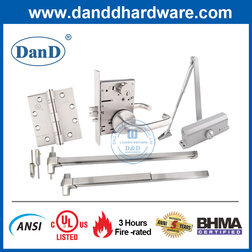 Security Hardware Night Latch Plate Stainless Steel Safety Panic Exit Device