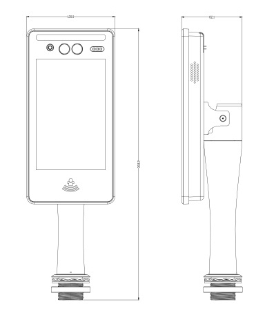 Fsan 7 Inch Non-Contact Forehead Temperature Detector Scanner Thermometer Camera