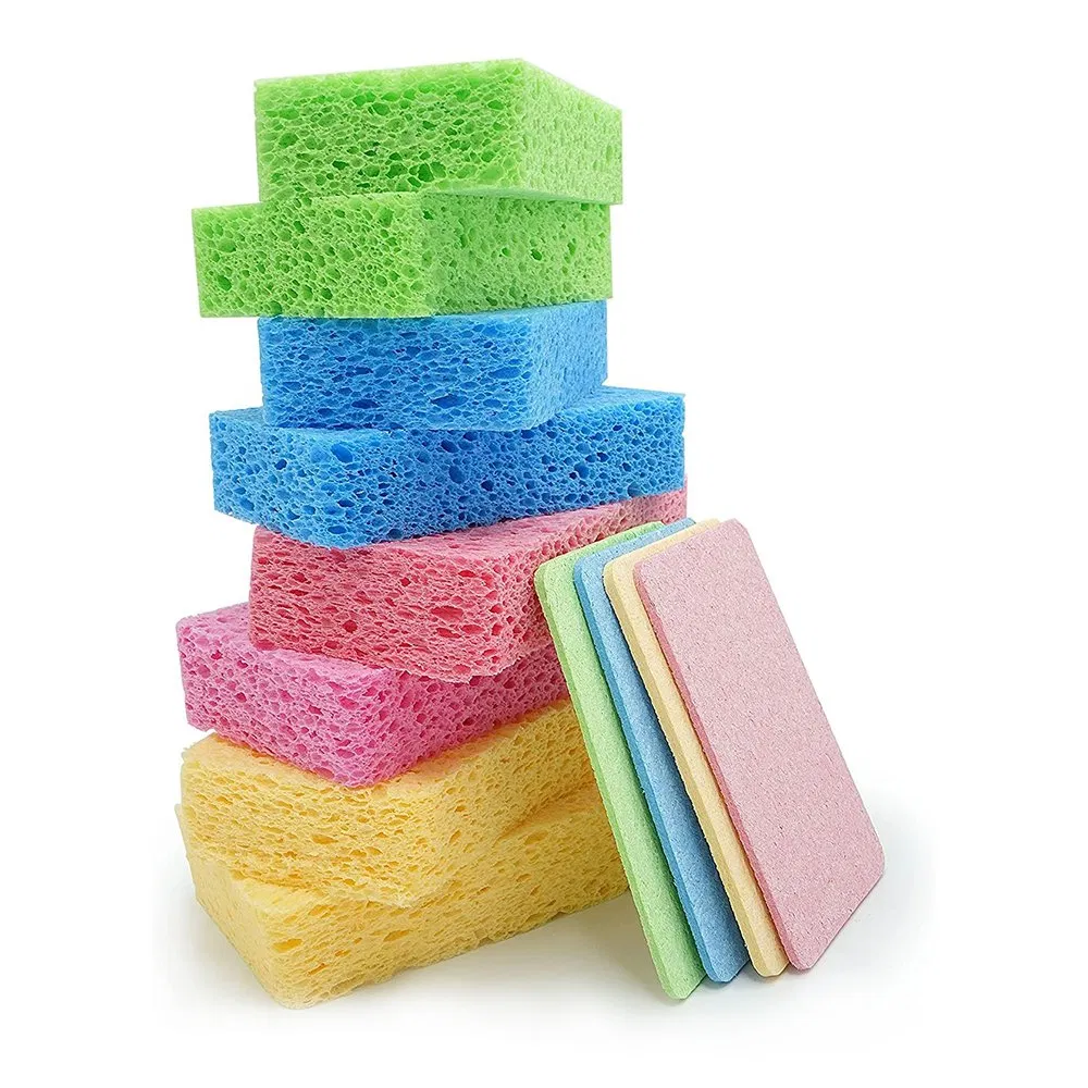 Kitchen Sponge Natural Sponges for Dishes Compressed Wood Pulp Sponges