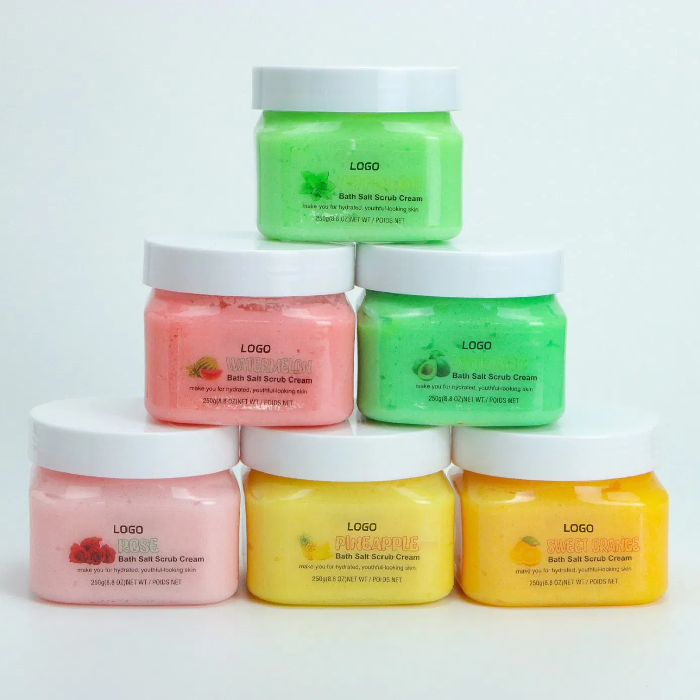 Wholesale Body Scrub Exfoliate Skin Whitening Flower Cleaning Face and Body Scrub
