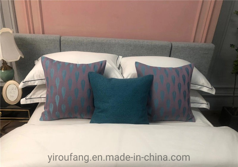 Condo King Bed Yarn-Dyed Jacquard Orange Decorate Bed Flags