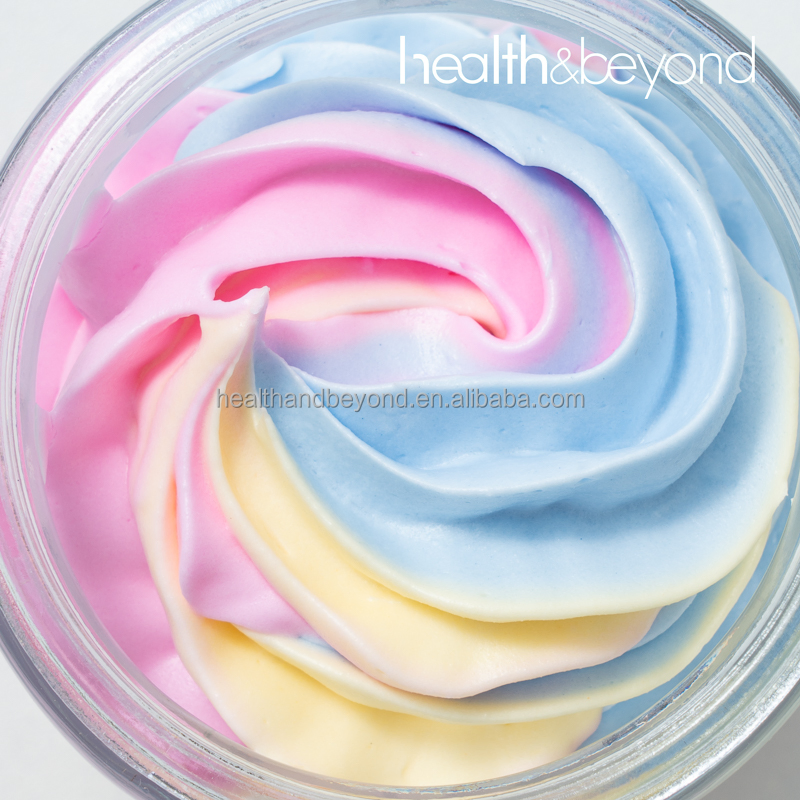 Custom Organic All-Natural Shea Butter Rainbow Moisturizing Body Repair Bulk Unicorn Whipped Body Butter