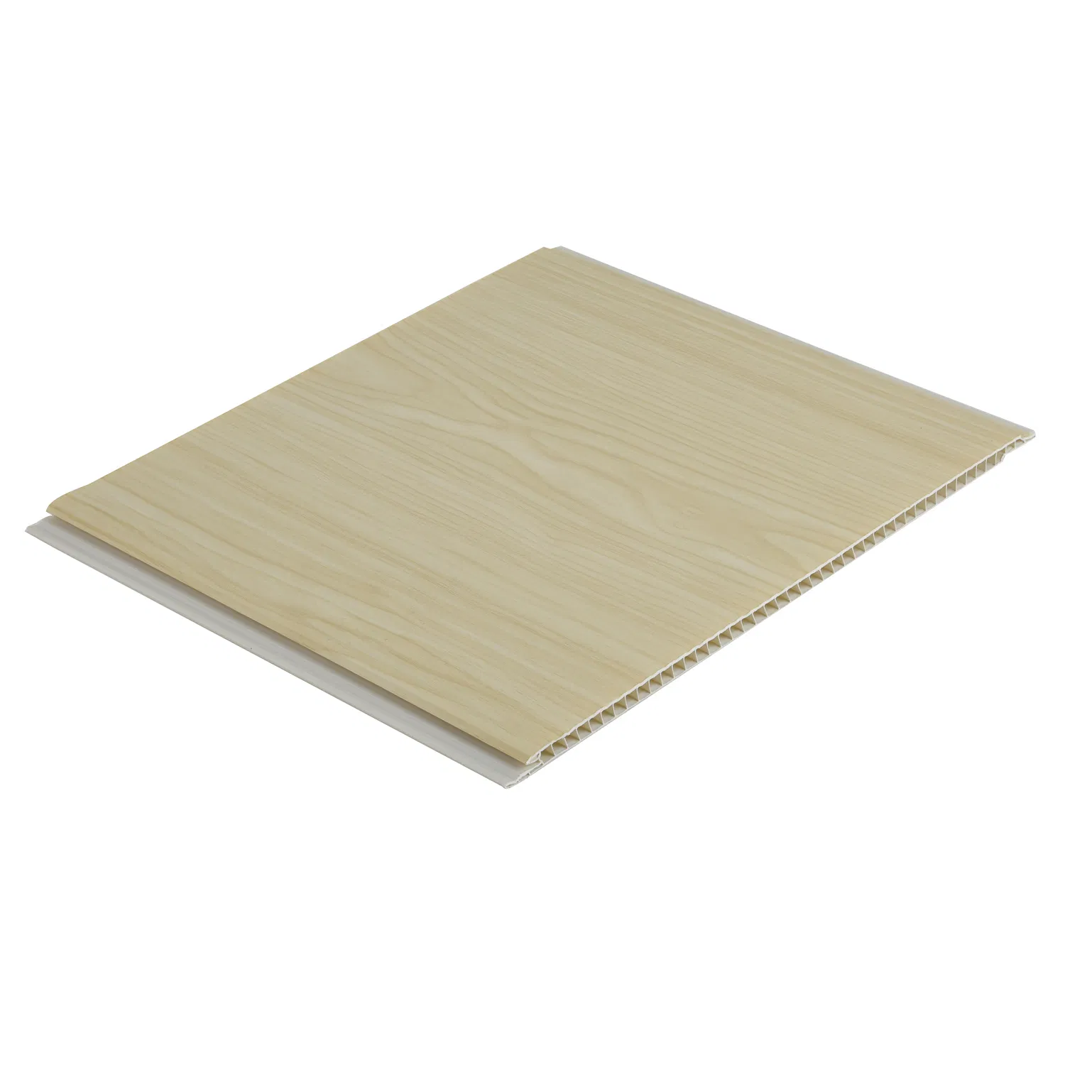 Moisture-Proof Lightweight Light Gray Wood PVC Ceiling Decor Panels