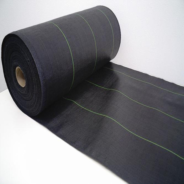 Hesheng Black Colour Polyethylene PE Woven Ground Cover Fabric Weed Mat