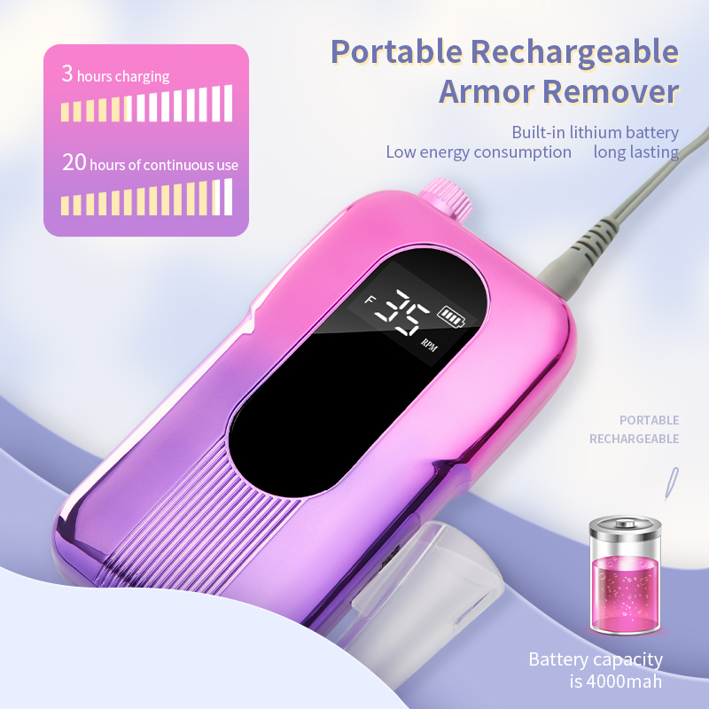 Factory Sale Cordless Rechargeable 35000rpm Electric Nail Drill