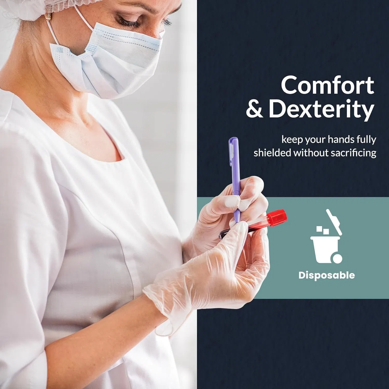 Disposable Vinyl Gloves Medical & Industry Use