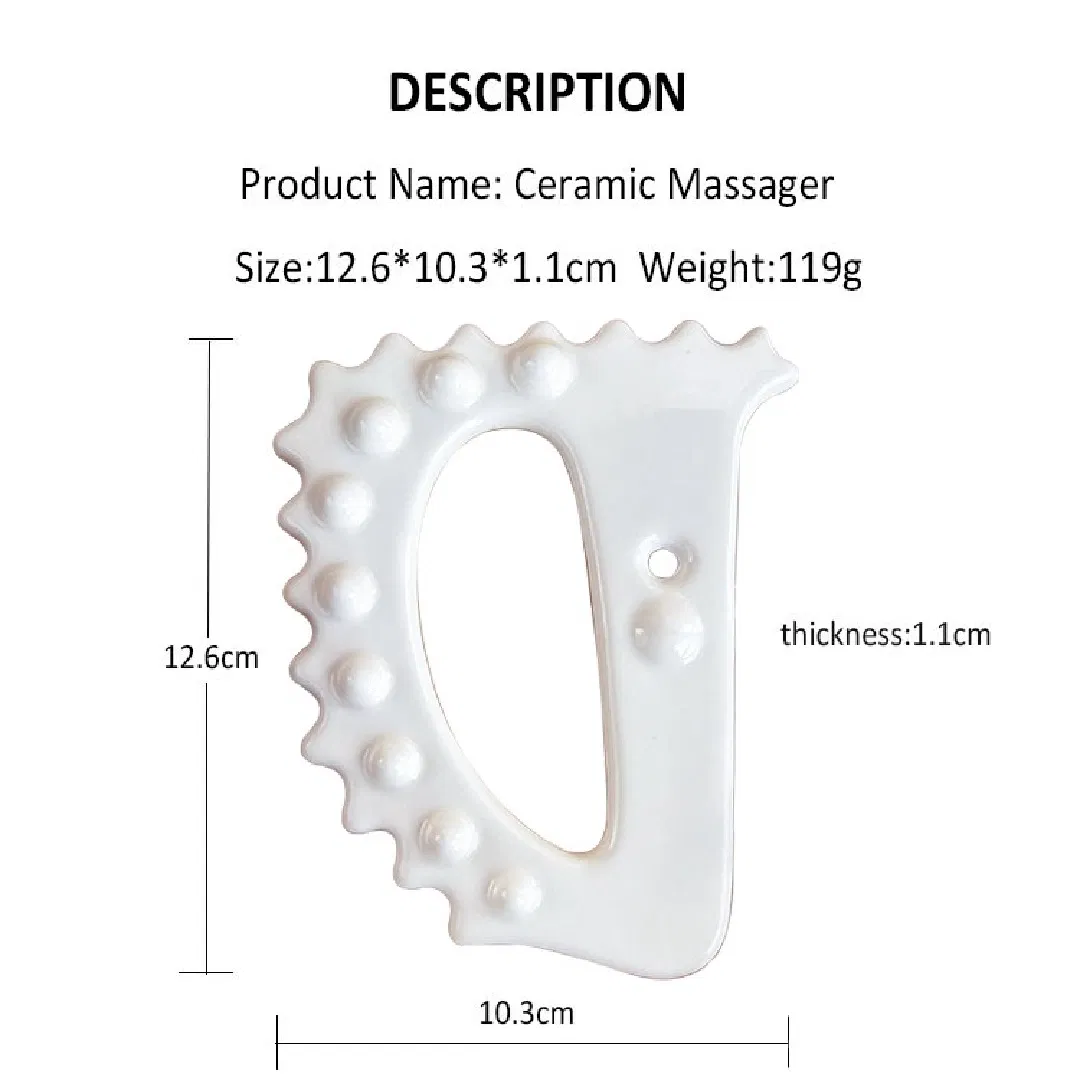 Hot Sale Korea Ceramic Body&Facial Massage Tool 100% Ceramic Guasha Tool