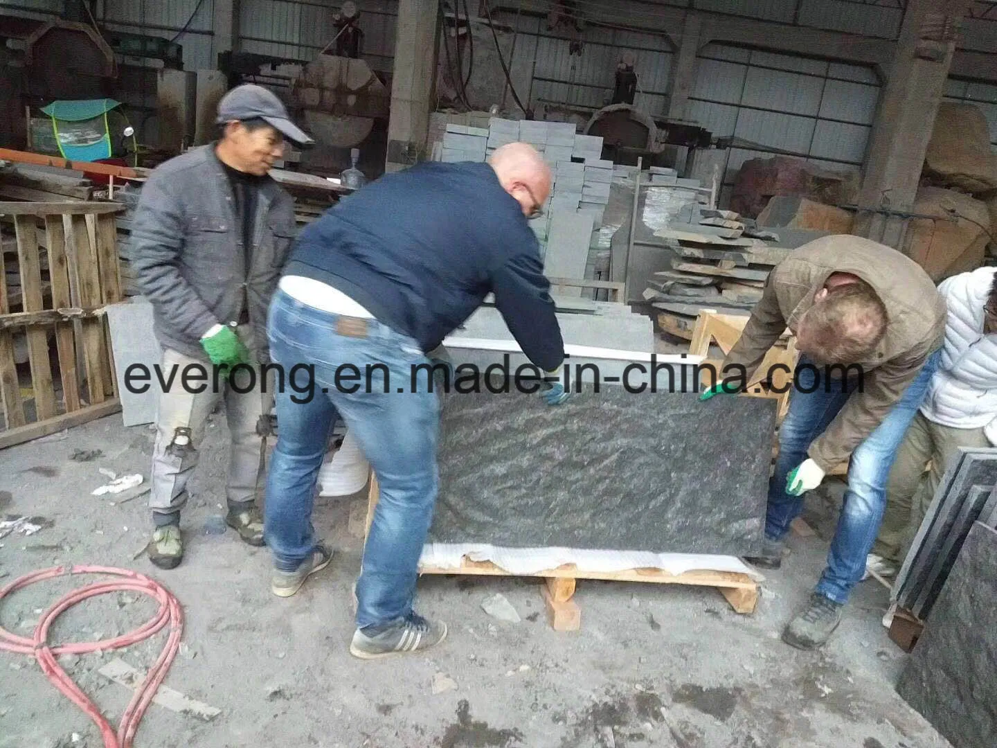 Cheap Chinese Grey &Yellow Granite Paver with Water-Jet Finish for Landscape
