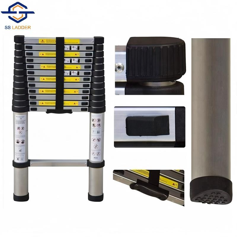 En131 Certified Compact Aluminum Folding Telescopic Ladder Aluminum Attic Stairs with Cheap Price for Home Use