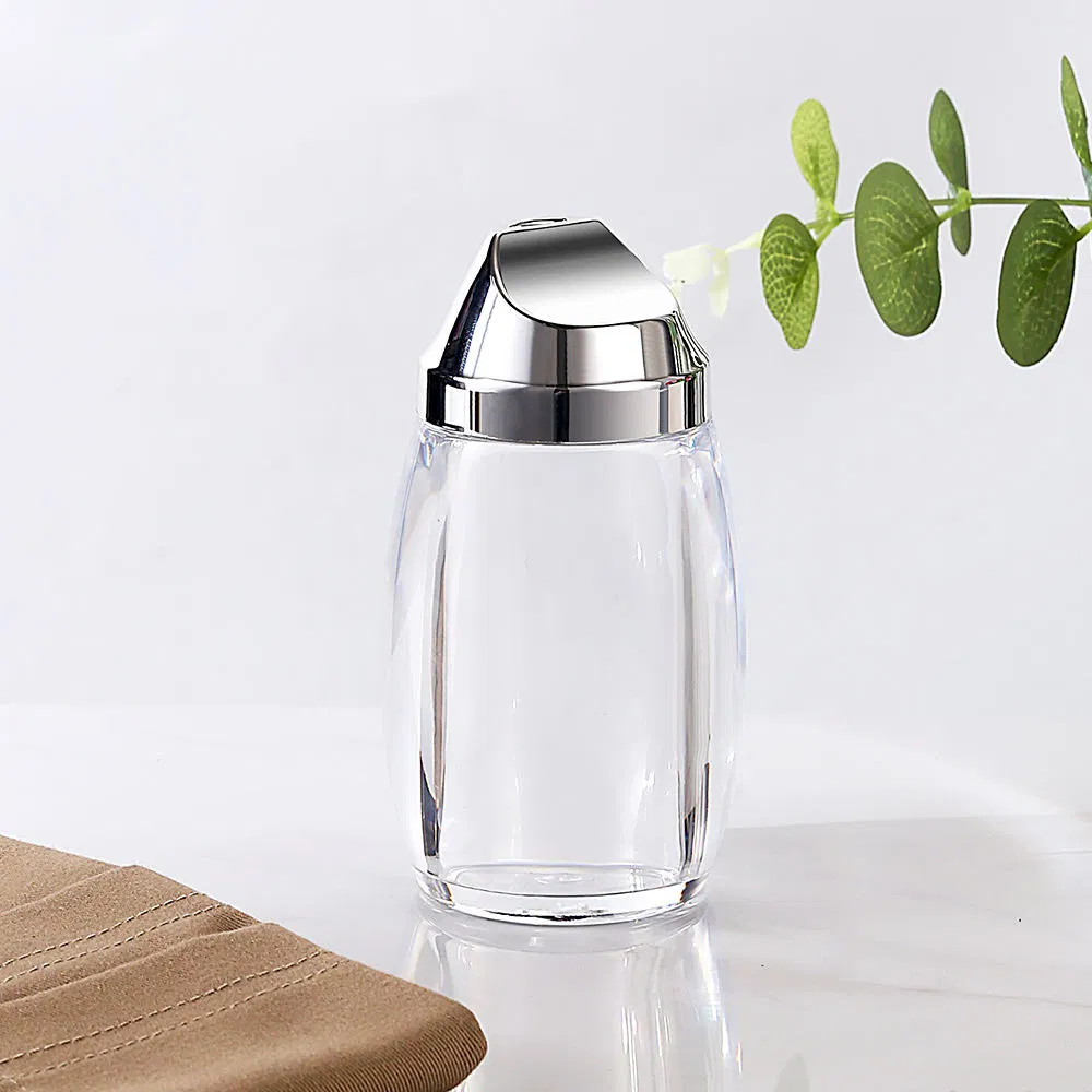 Silver Lid Acrylic Soy Sauce/Oil/Vinegar Bottle for Sushi Restaurants