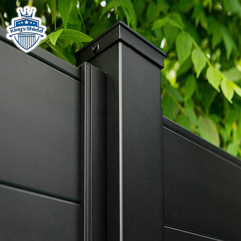 Superior Black Security Fence Outdoor Affordable Aluminum Fence Panel 6FT 8FT Garden Ornamental Metal Construction Privacy Fence