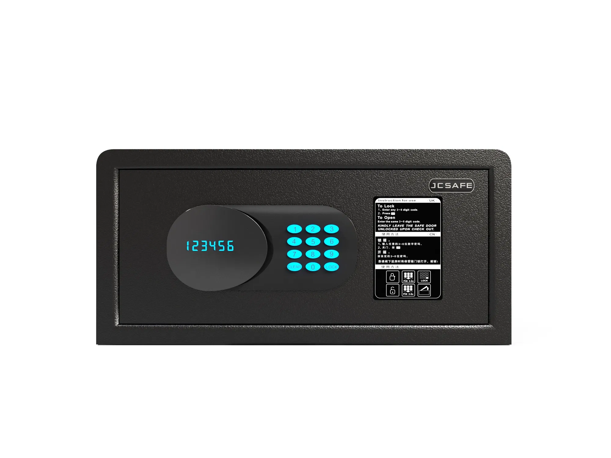 Advanced Hotel Safe RFID Card Unlock Digital Backlit Keypad Fireproof Money Deposit Box Secure Protection