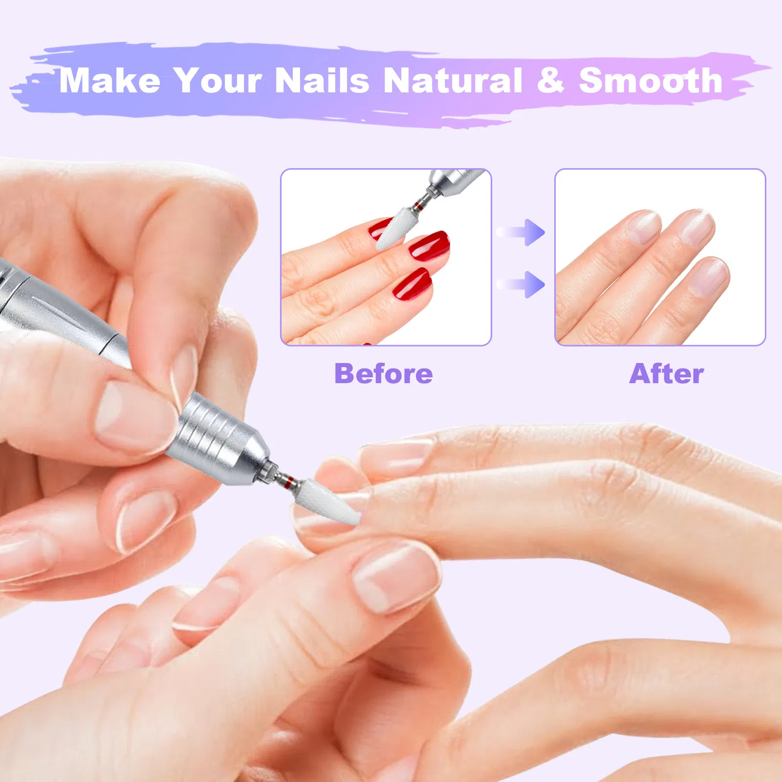 Professional 5PCS/Set Tungsten Carbide Ceramic Nail Drill Bits Grinding Heads Cuticle Remover