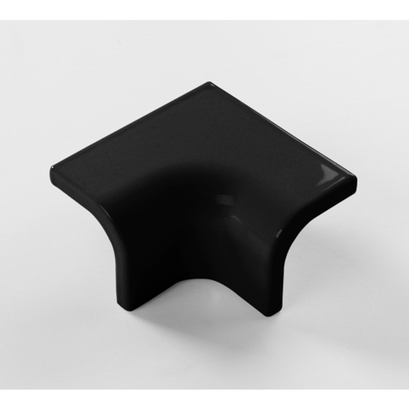 Bathroom Shower Decoration Curved Tile Trims in Black