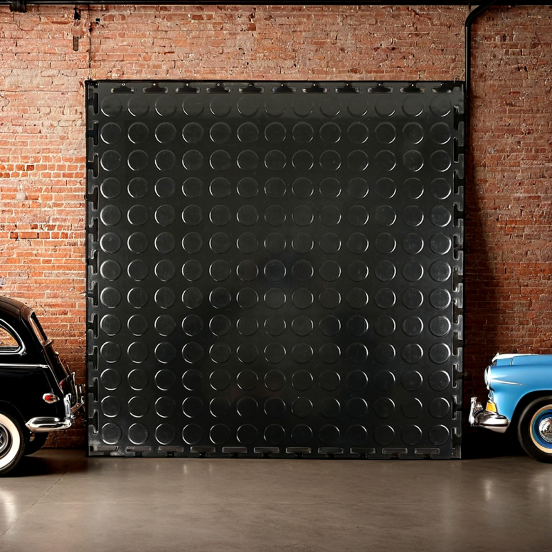 ПВХ плитка для гаража с круглым узором