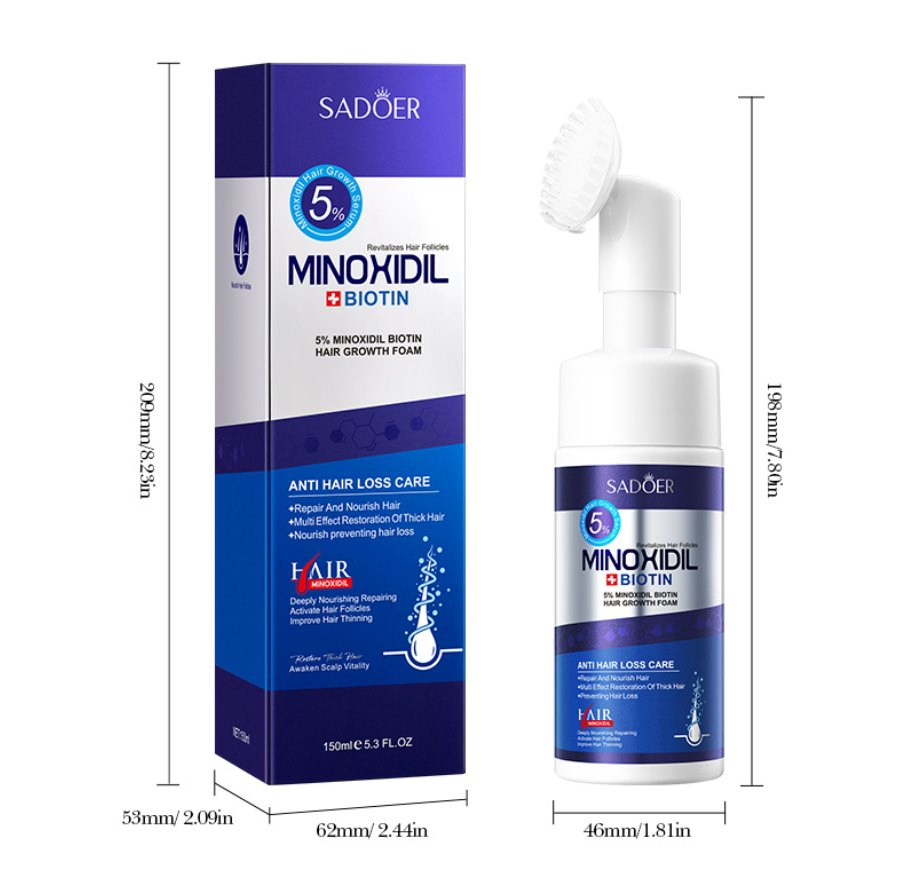 Online Hot Sale Deep Repair Hair Root Follicle Growth Serum Promotes Hair Fast Growing Product Castor Argan Oil Hair Growth Foam 5% Minoxidil Hair Growth Mousse