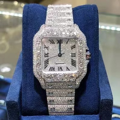 Custom Moissanite Diamond Hip Hop Stainless Steel Mechanical Watches