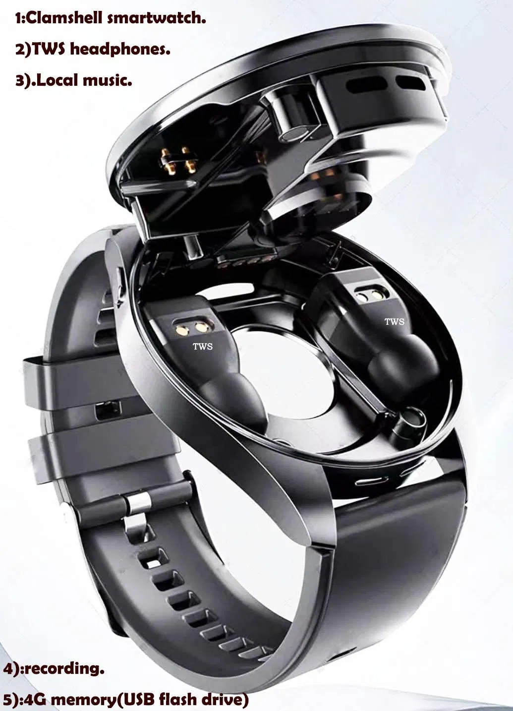 Умные часы Climshell Smart Watch 5-в-1 с TWS