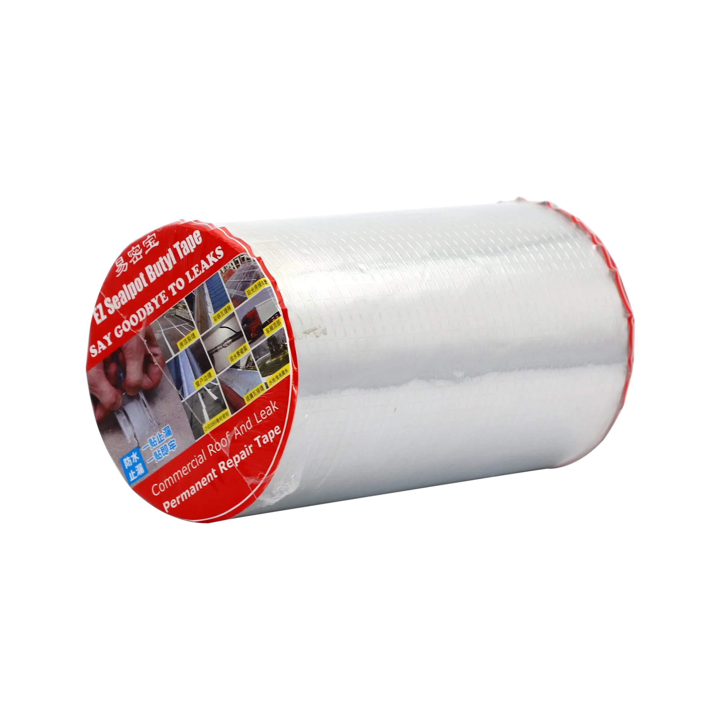 Waterproof Butyl Tape, 3.9 in X 16 FT Outdoor Rubber Aluminum Foil Tape, Leak