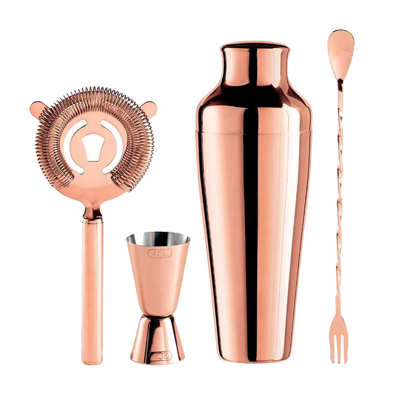 Stainless Steel Drink Mixer Branded Cocktail Bartender Shaker Bar Set