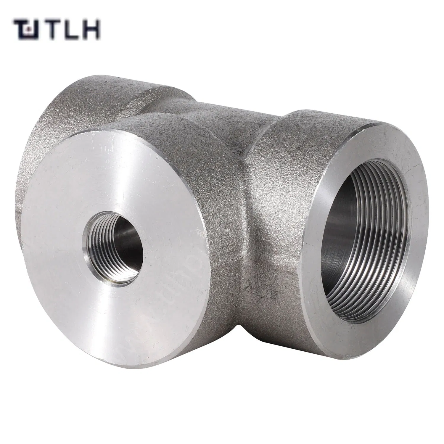 China Customized 3000# ASME B16.11 Stainless Steel Ss 304 316 304L 316L NPT Female Forged Thread Unequal Tee Reduced Tee