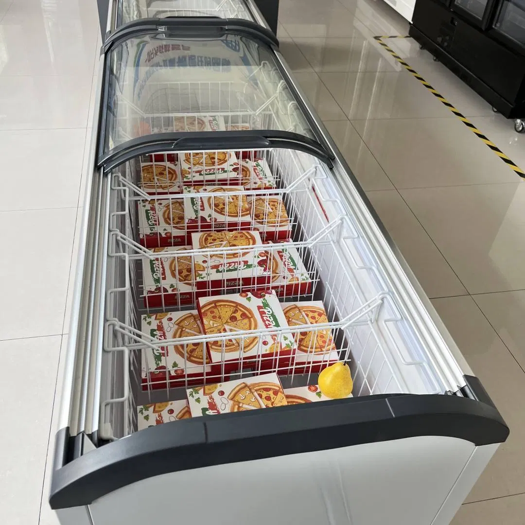 Изогнутый морозильный остров для кухни, 800л