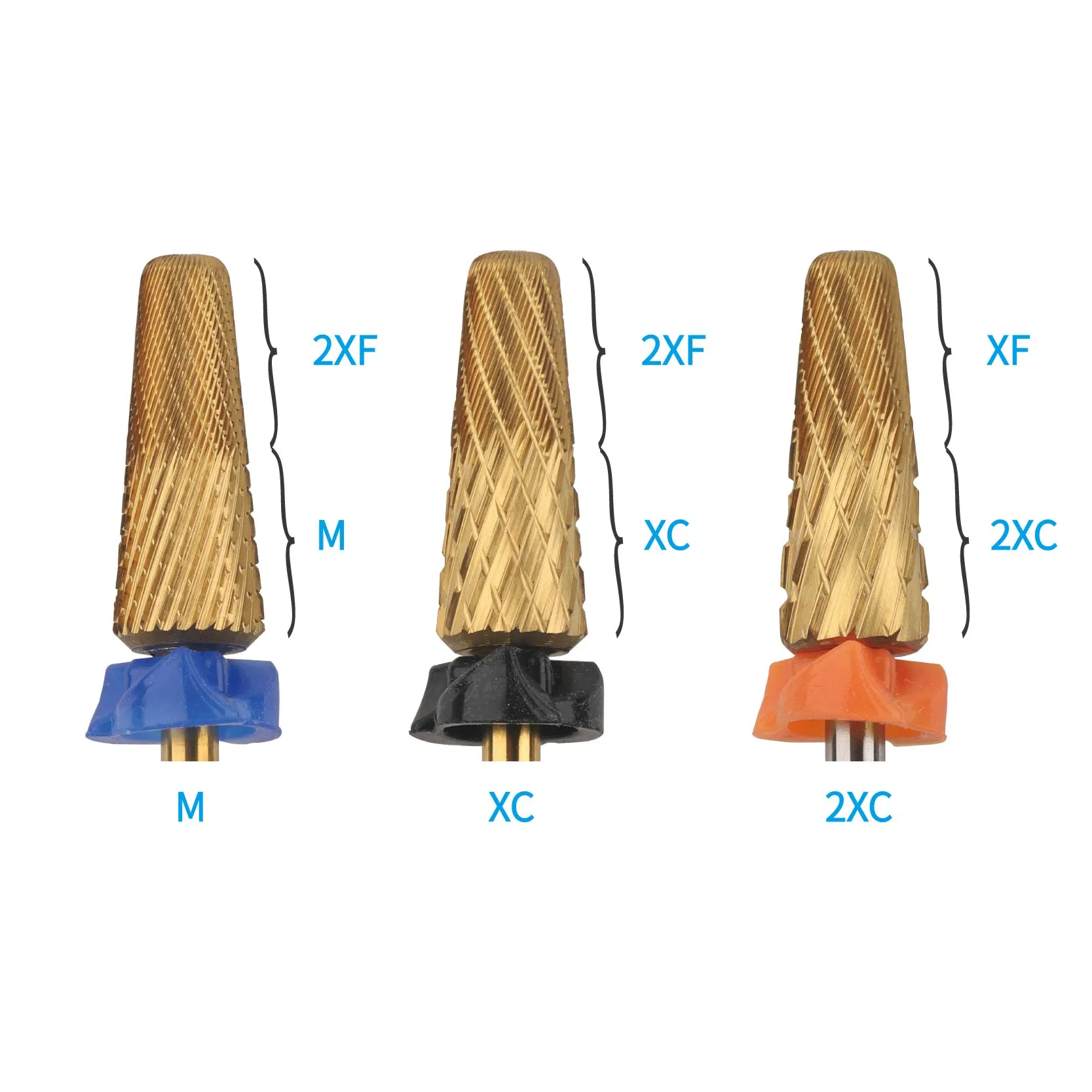 5 in 1 Mixed Teeth Cut Multi Function Tin Coating Tungsten Carbide Acrylic Gel Removing Nail Drill PRO Bit
