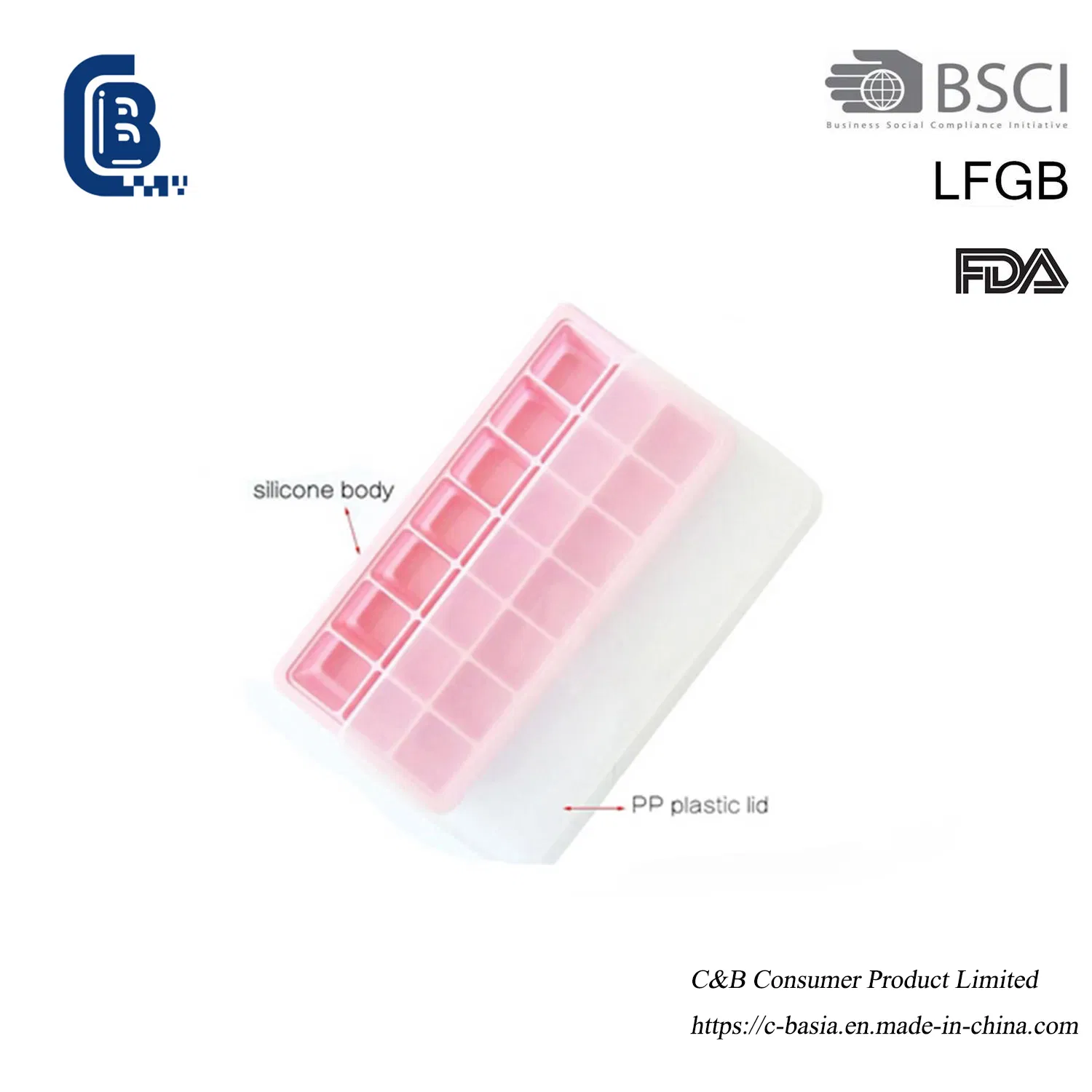 Форма для льда из пищевого силикона, 21 ячейка