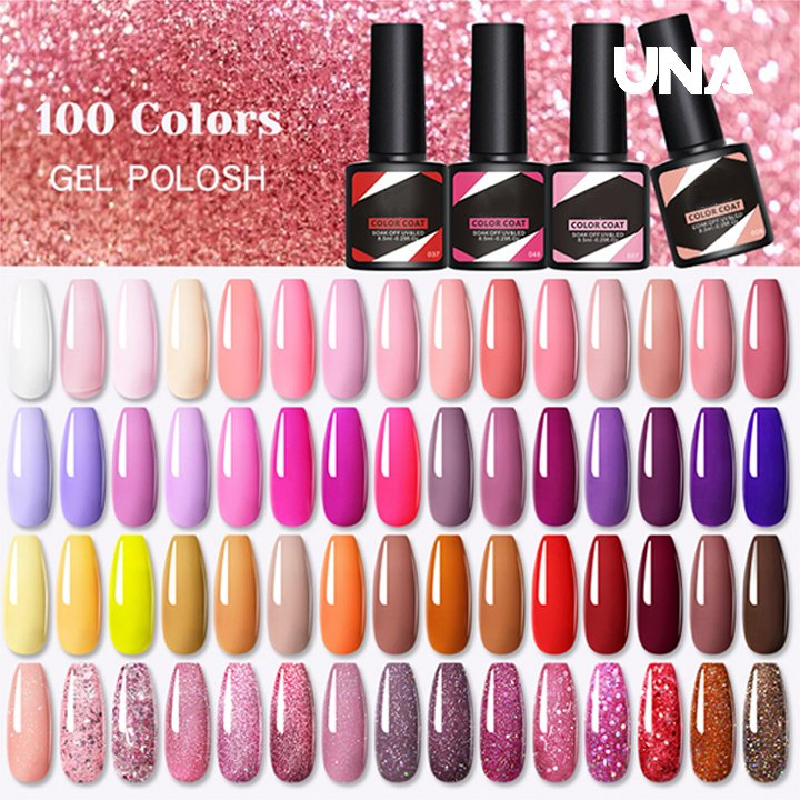 Wholesale New Manicure Soak off 100 Color 8.5ml Nail Polish Set Bling Gel Nail Polish Nails Sets Professional UV