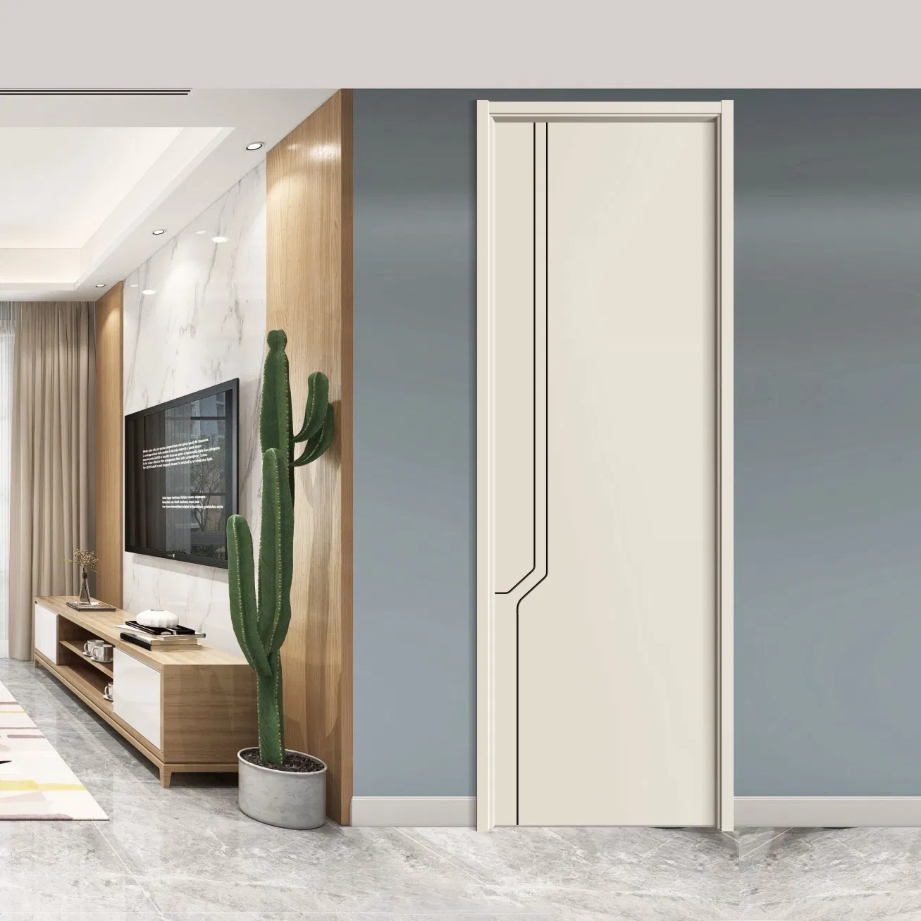 Thermal Insulation ODM/OEM Anti-Theft Natural Wood Composite Door